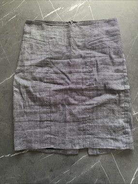 bebe Gray Textured Pencil Skirt